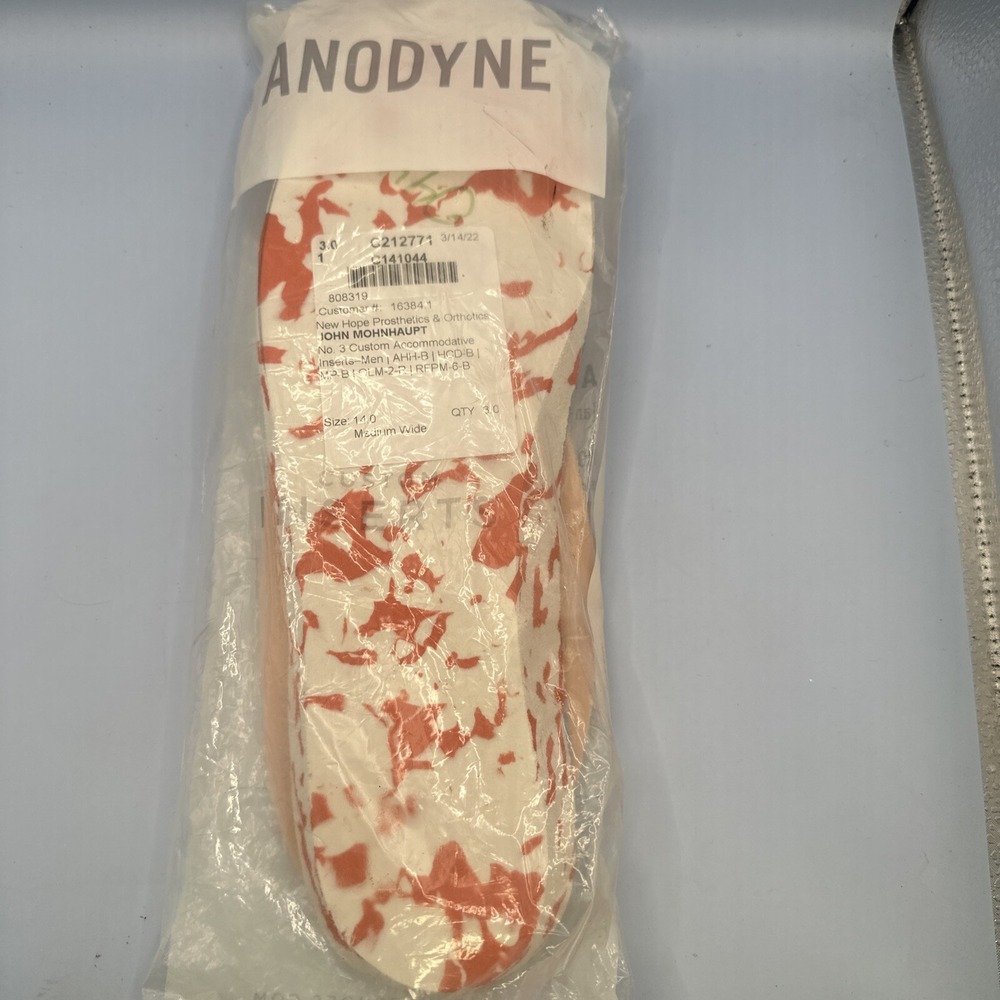Anodyne Men's Inserts Size 14 Medium Wide